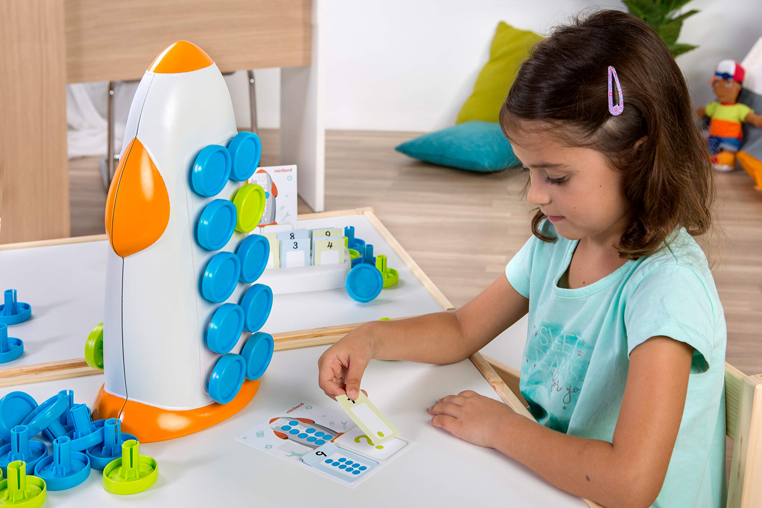 Miniland The Rocket 10 31871 gioco matematica 3-7 anni metodo ABN