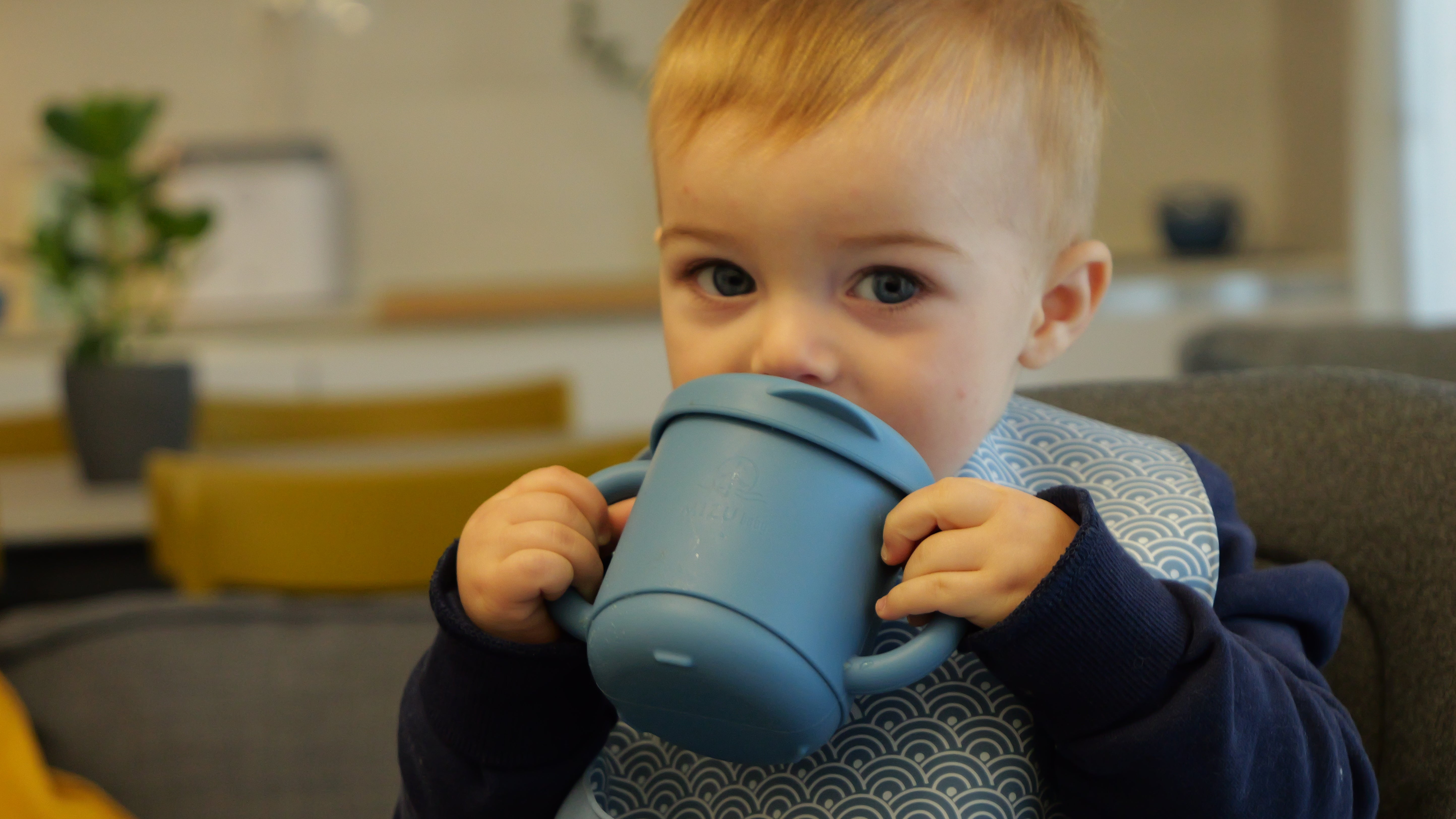 Mizu Baby Taiki Tazza Silicone Blu Beccuccio Cannuccia