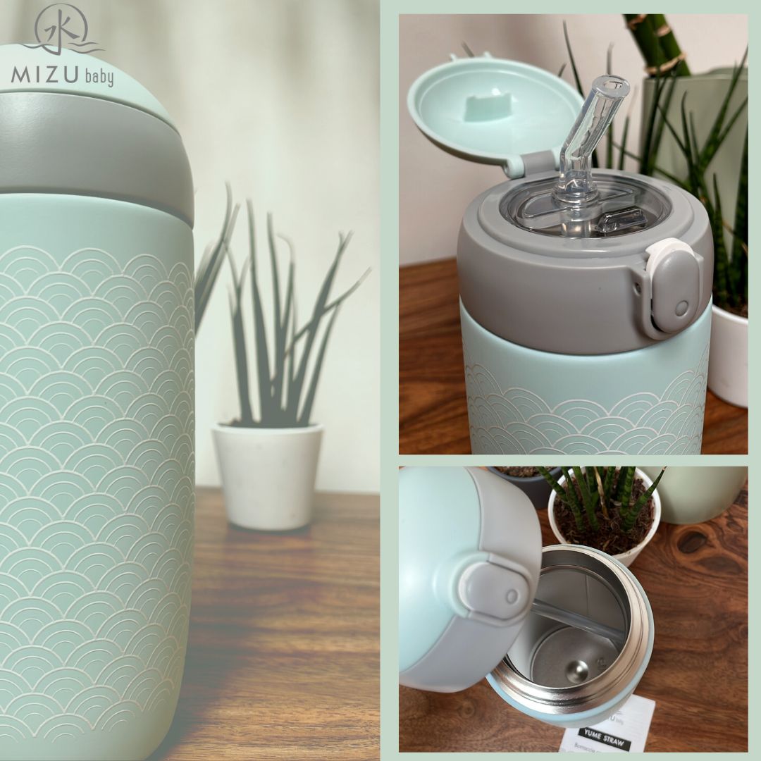 Mizu Baby Yume Straw Thermos Acciaio 430ml Cannuccia