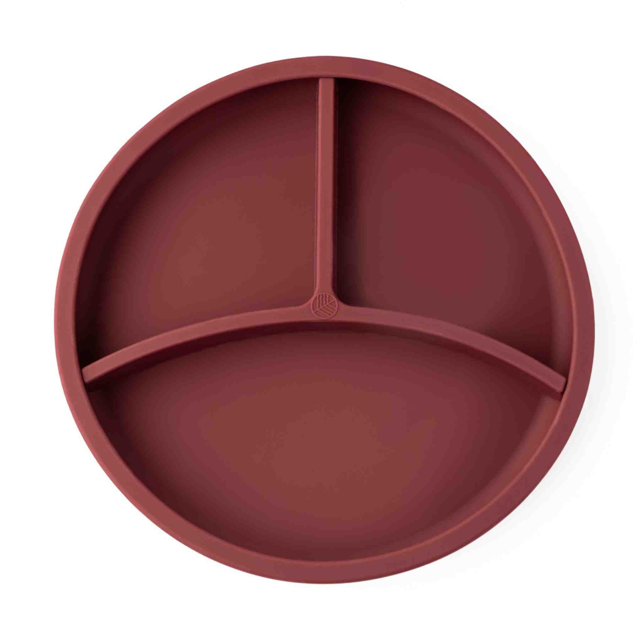 Eco Rascals Silicone Divider Plate piatto silicone bordeaux
