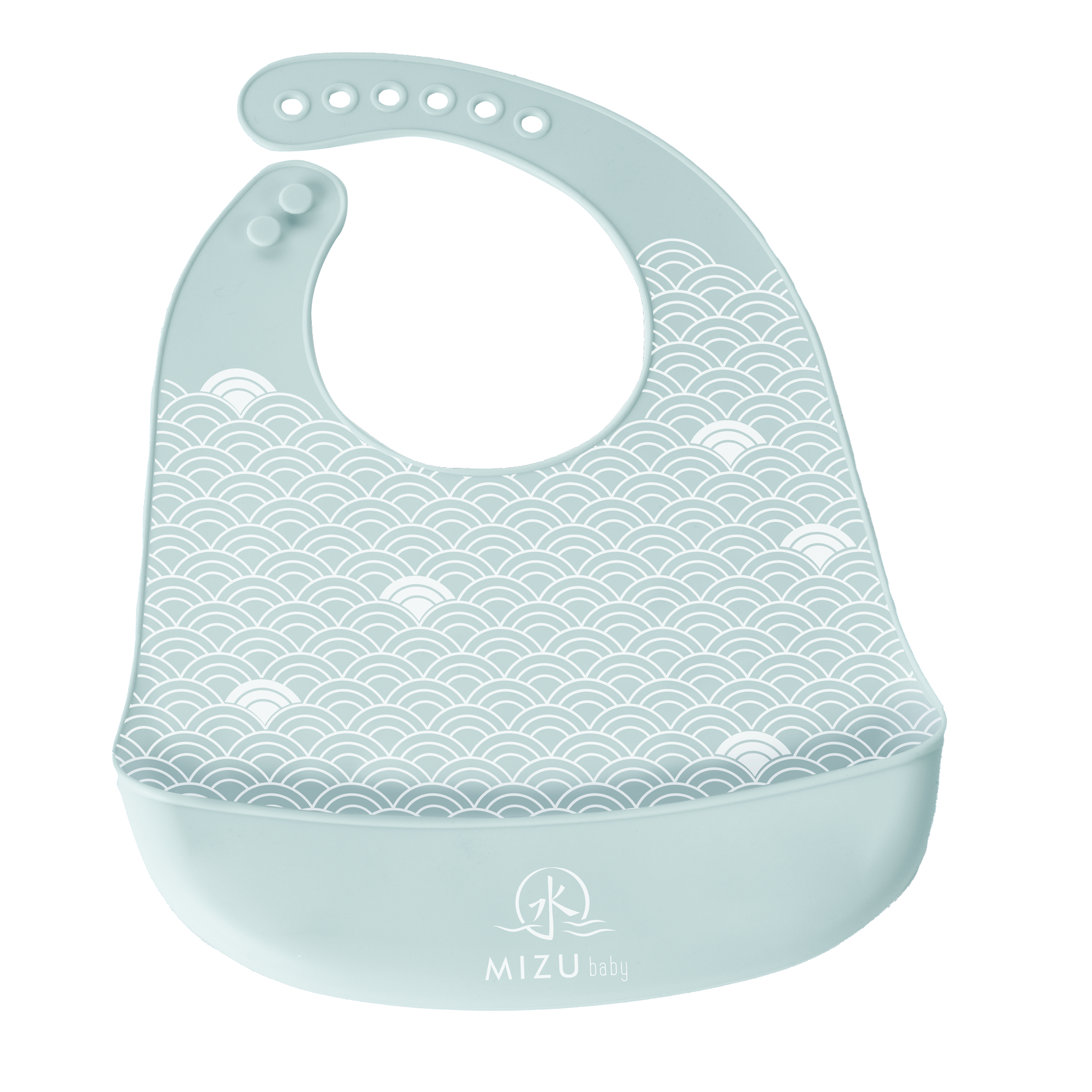 Mizu Baby Taiki bavaglino silicone verde acqua tasca