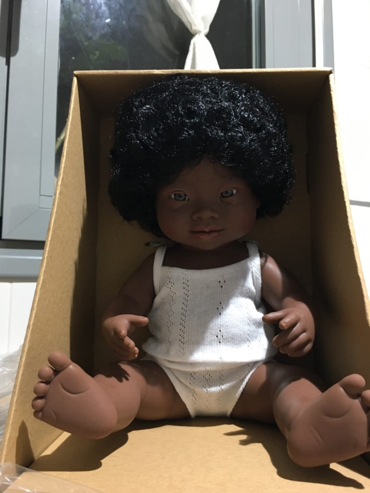 Miniland 31171 Bambola Africana Down 38 cm Vinile