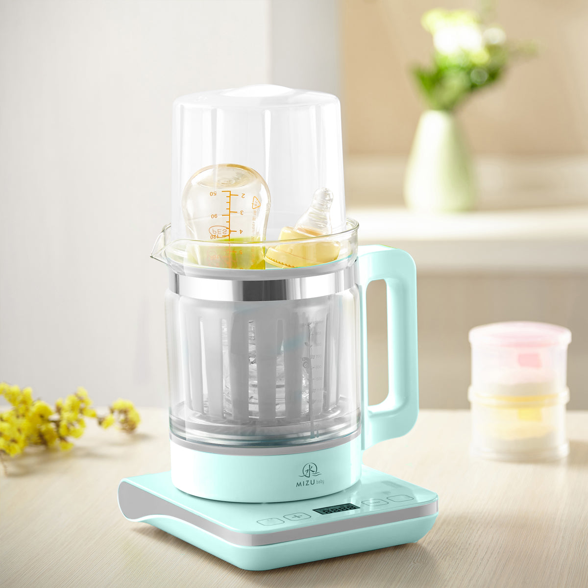 Mizu Baby Izumi Bollitore 6 in 1 Scaldabiberon Vetro