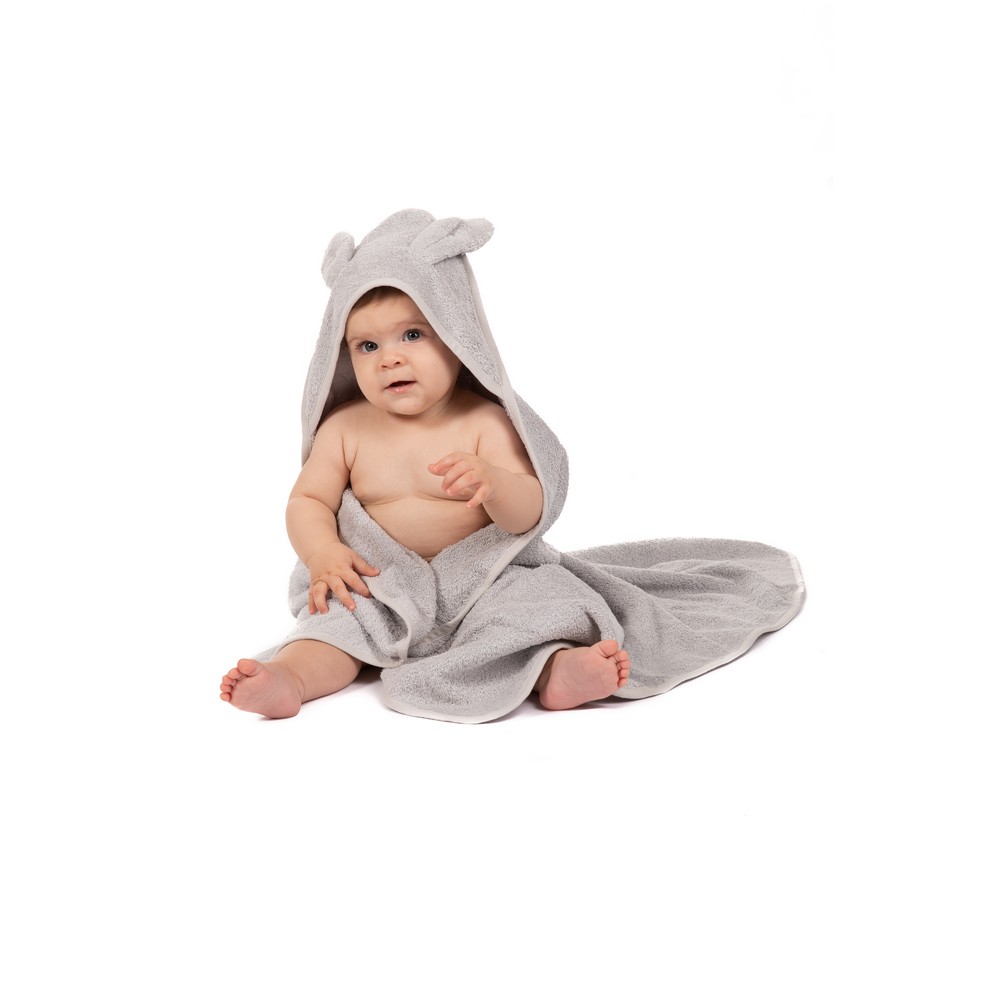 BoJungle Grooming B-Bathcape accappatoio coniglio grigio cotone bio