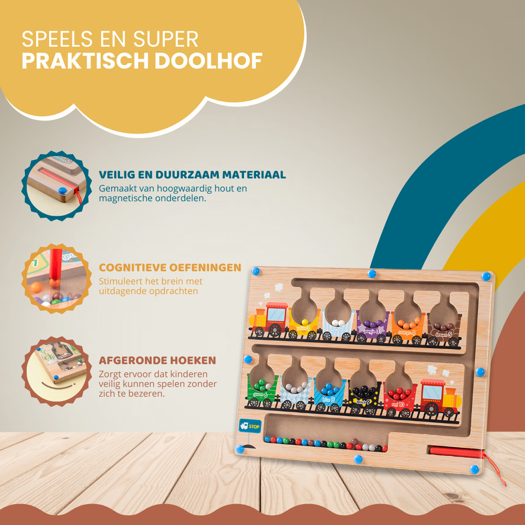 Youly Labirinto magnetico treno gioco Montessori