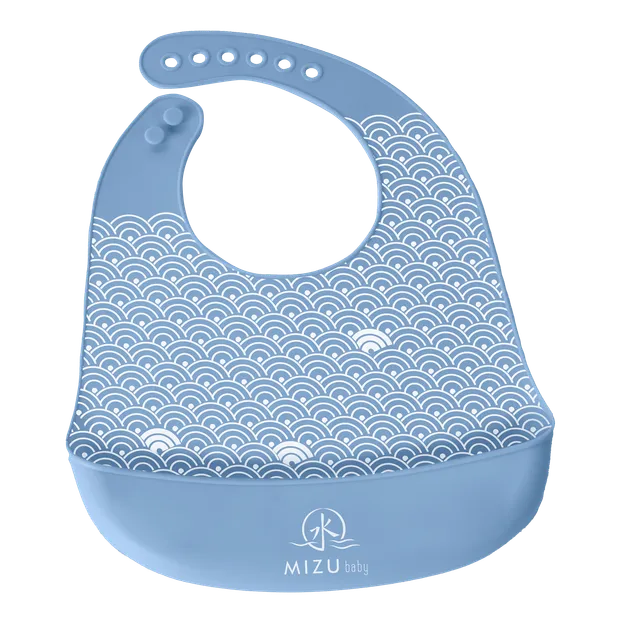 Mizu Baby Taiki bavaglino silicone blu con tasca