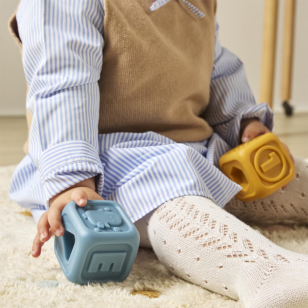 Miniland Soft Activity Cubes Cubi Sensoriali Silicone 6 Mesi+