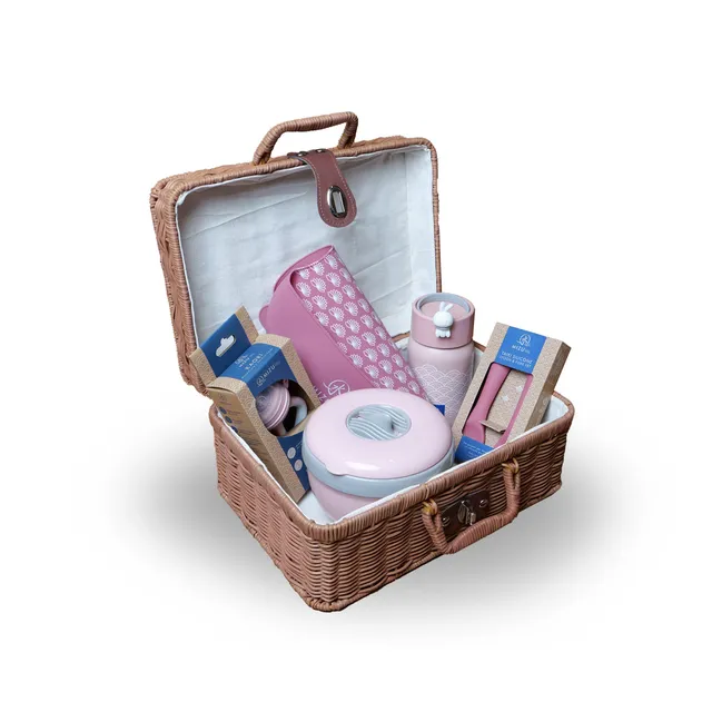 Mizu Baby Okayu Set Svezzamento Rosa 5 Pezzi Rattan
