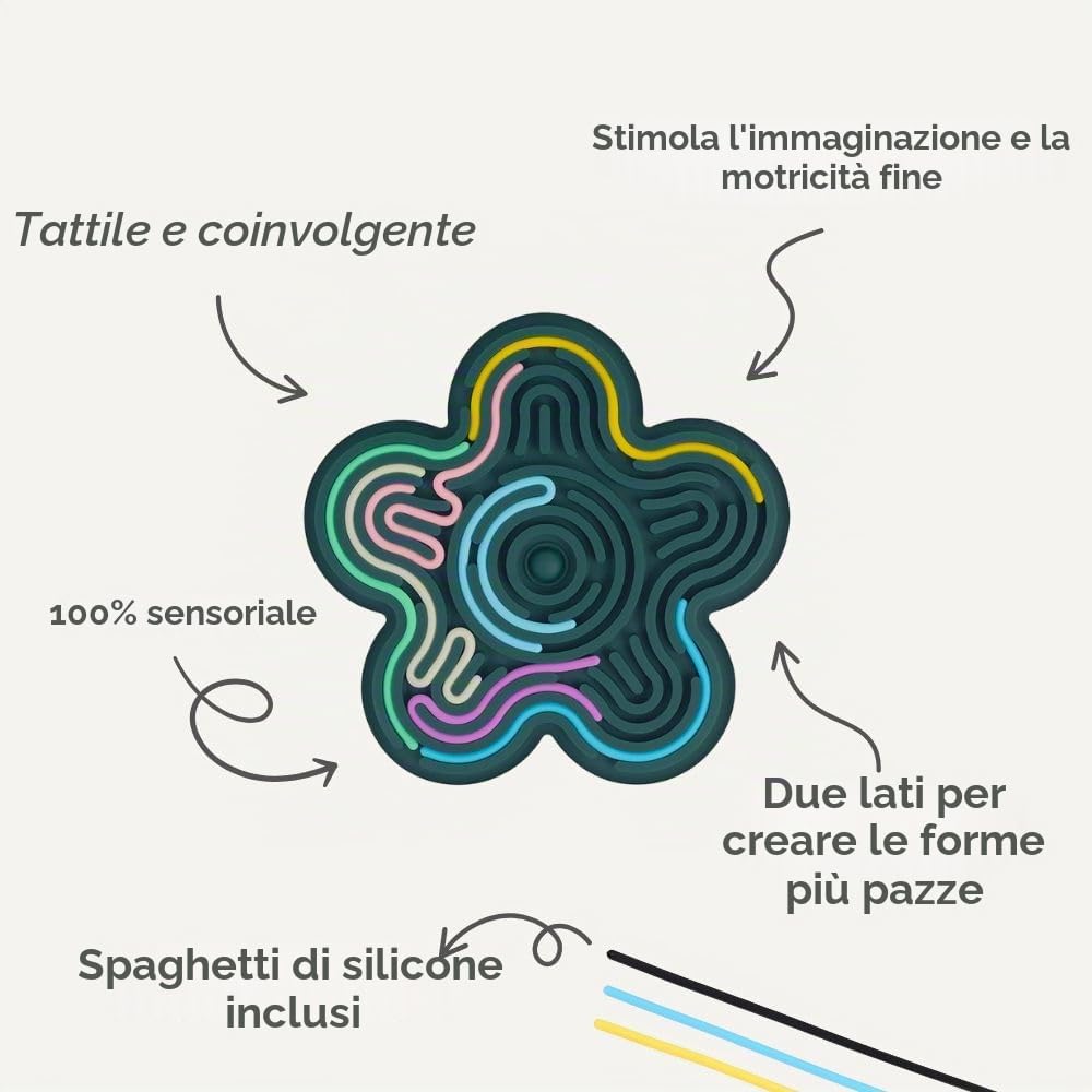 Miniland Flexhetti Fiore gioco sensoriale silicone 3 anni