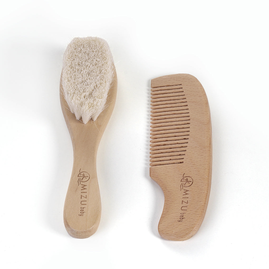 Mizu Baby Mami Set Spazzola Pettine Bamboo Neonato