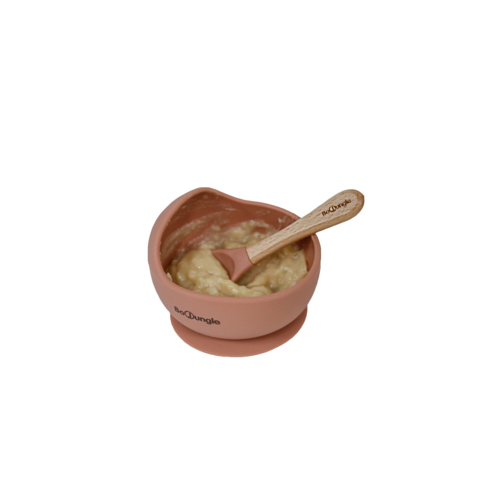 BoJungle B-Suction Bowl ciotola ventosa silicone terracotta + cucchiaio