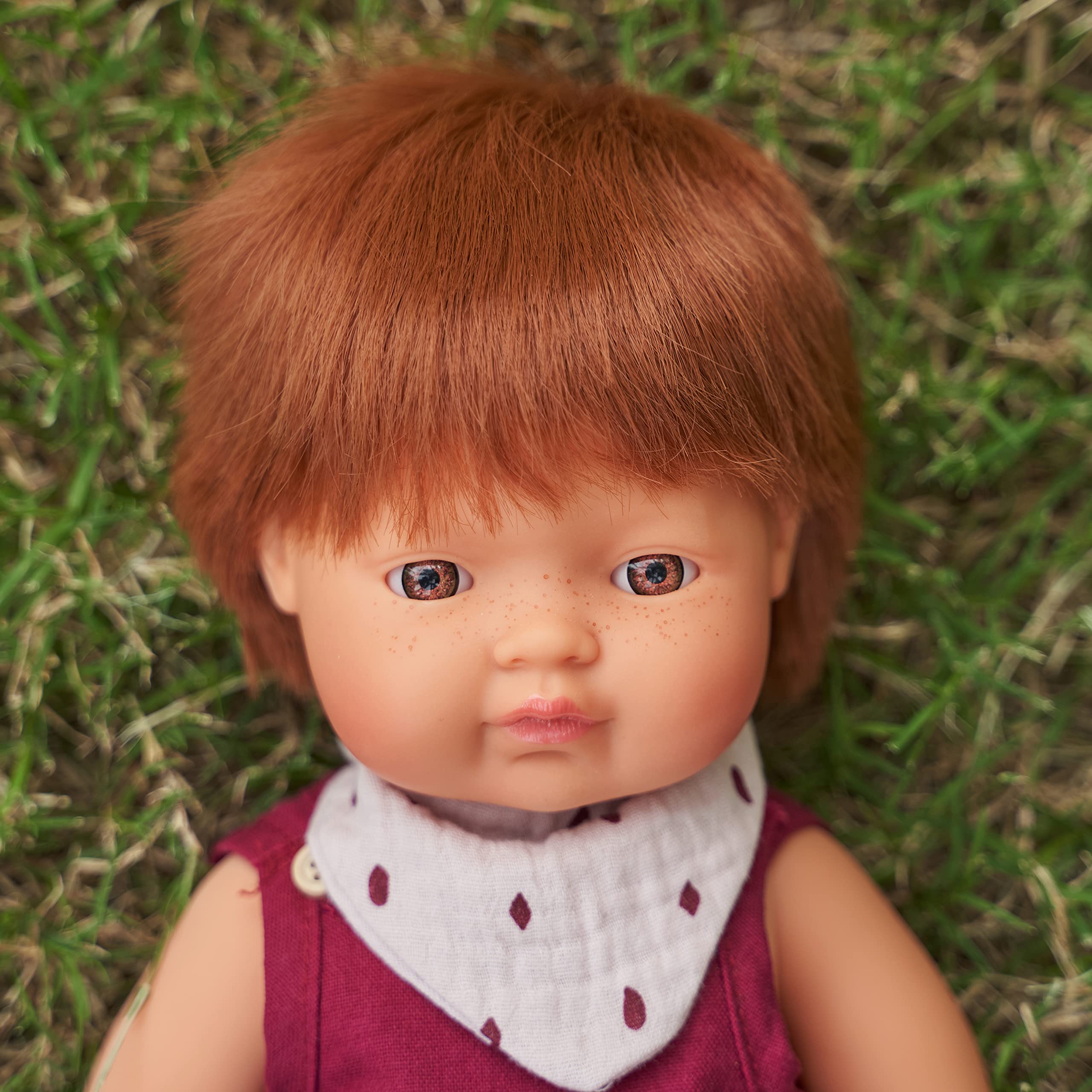 Miniland Bambole Bambola 38 cm capelli rossi europeo vinile