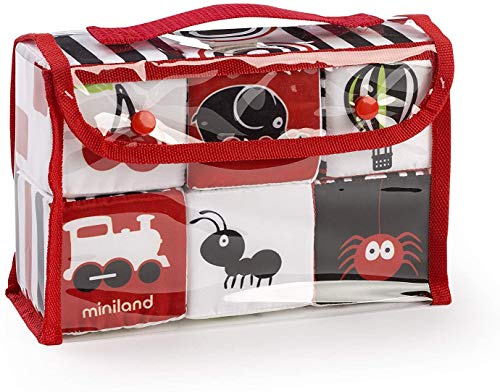 Miniland Primi Sensi Set 6 Cubi Morbidi Sonaglio 7 cm