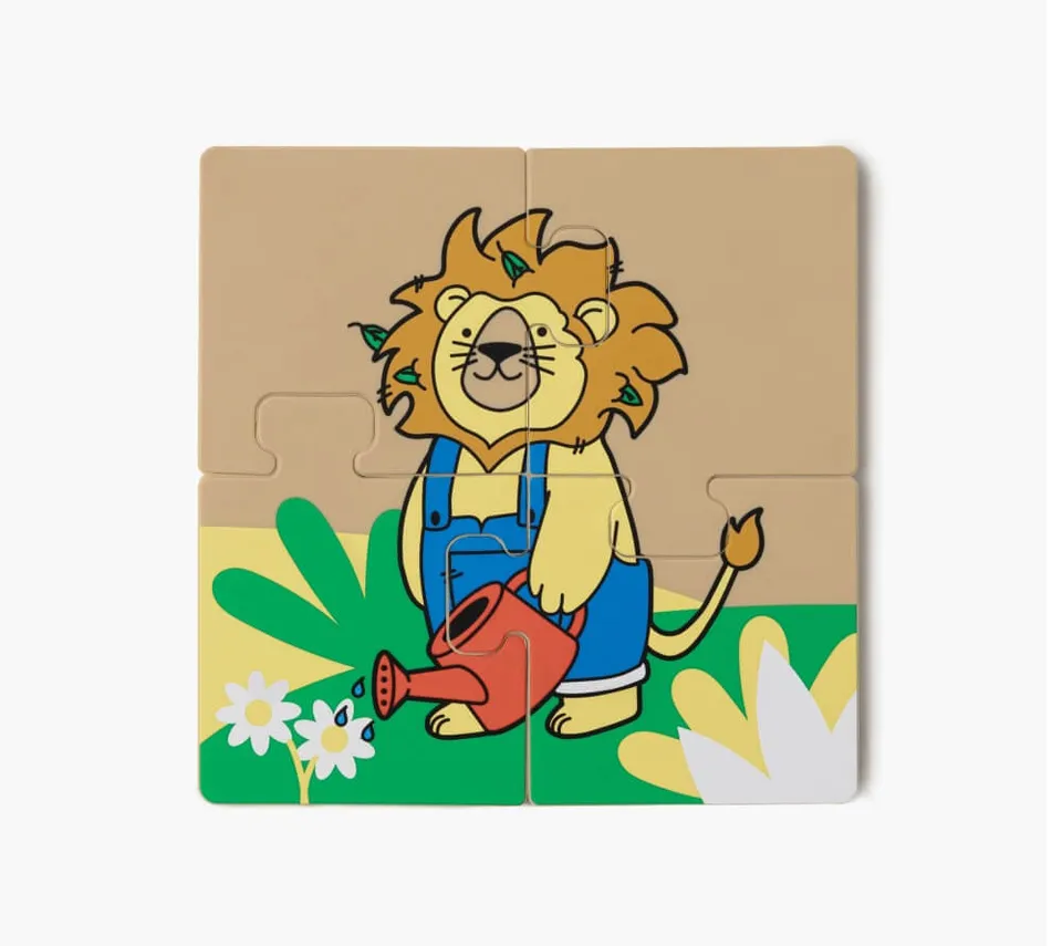 Muchmellow Tempo per giocare puzzle silicone 4 pezzi leone
