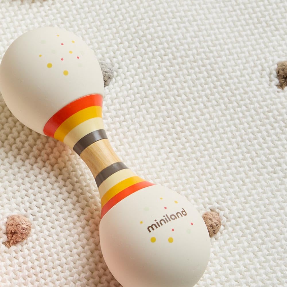Miniland Soft Duo Rattle sonaglio neonato silicone 0 mesi doppio