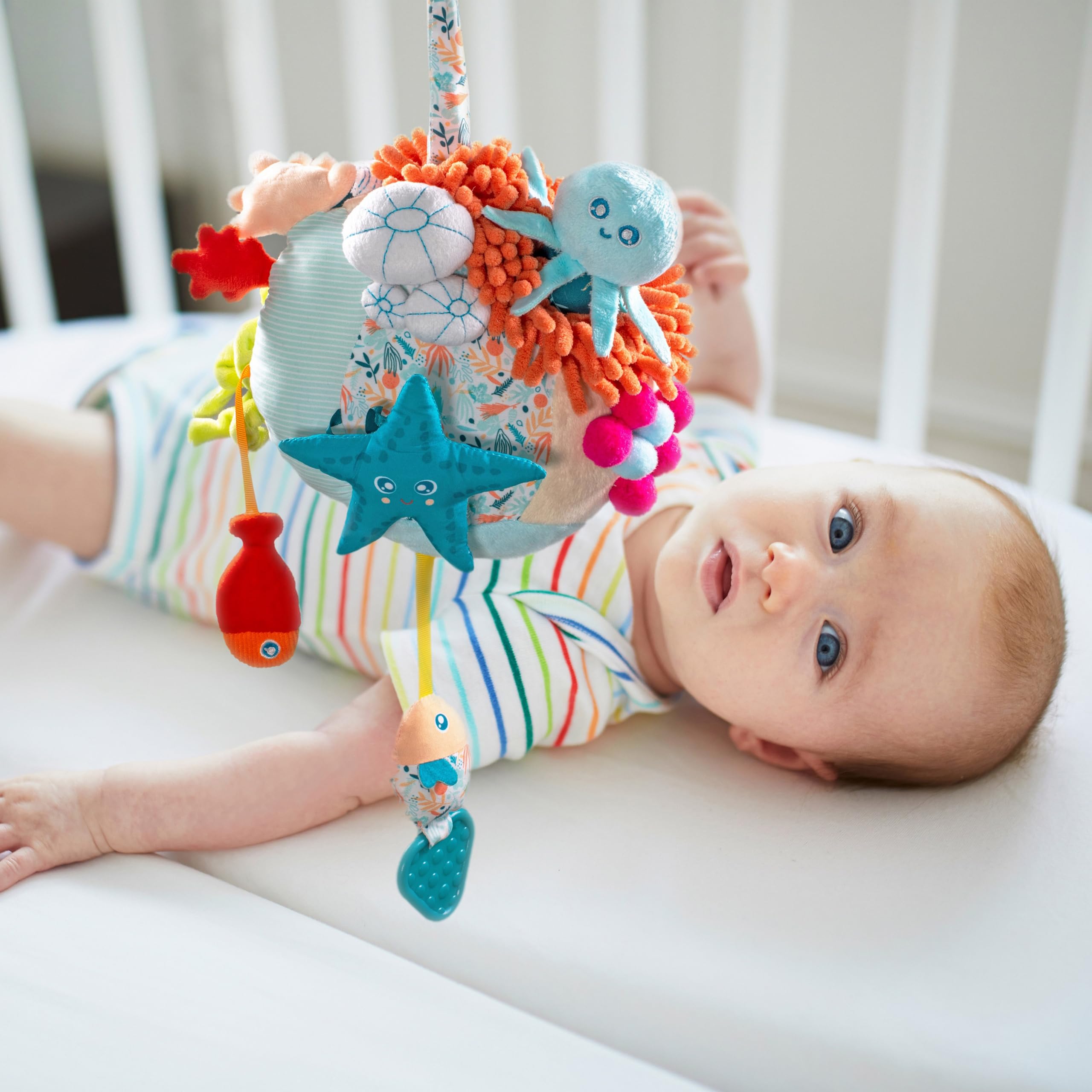 Miniland Sensorial Reef Peluche Sensoriale Neonati Sonaglio