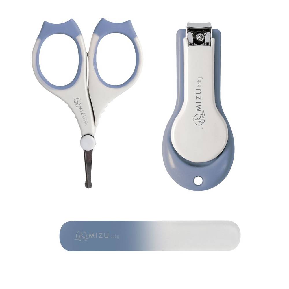 Mizu Baby Mami Manicure Set Blu Neonato Forbicine Tagliaunghie