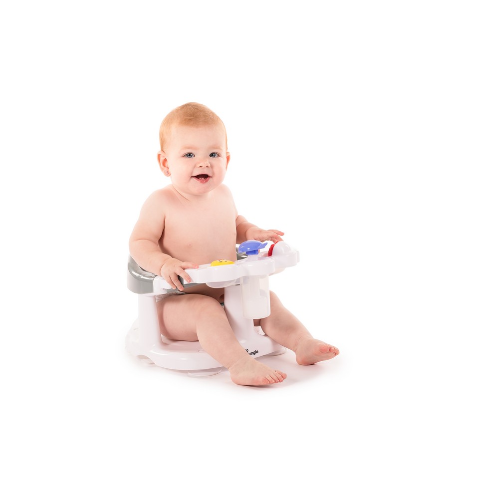 BoJungle B-Bath Seat seggiolino bagno grigio con ventose e giochi
