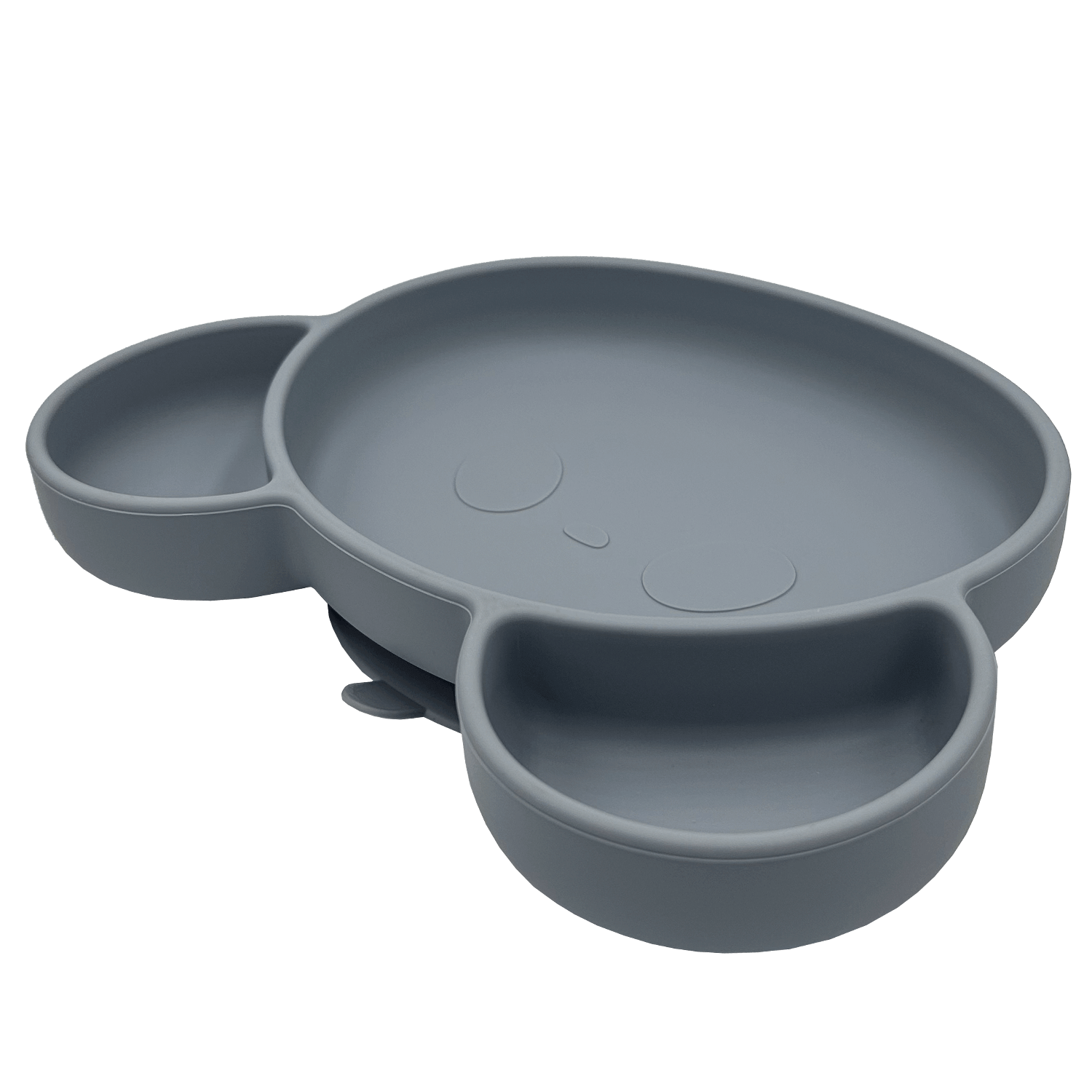 Youly Kinderborden Piatto Orso ventosa grigio silicone