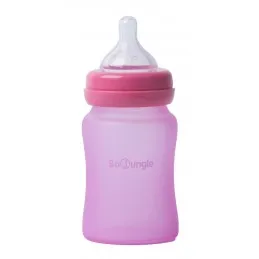 BoJungle B-Thermo Biberon Vetro Rosa 150 ml