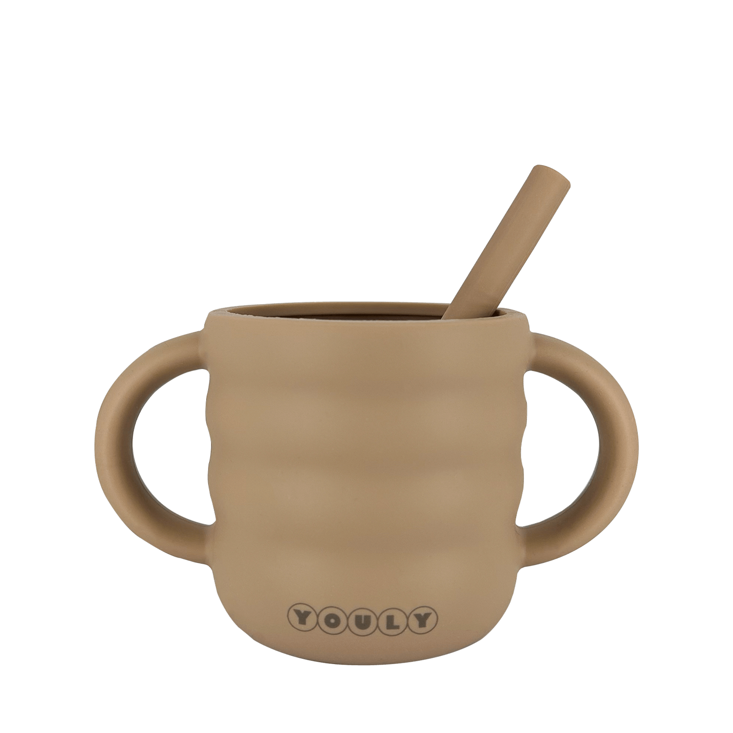 Youly Bubble Tazza Cannuccia silicone taupe presa facile