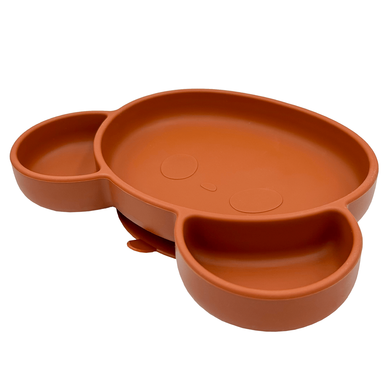 Youly Orso Set Pappa Silicone Marrone Ruggine con Posate