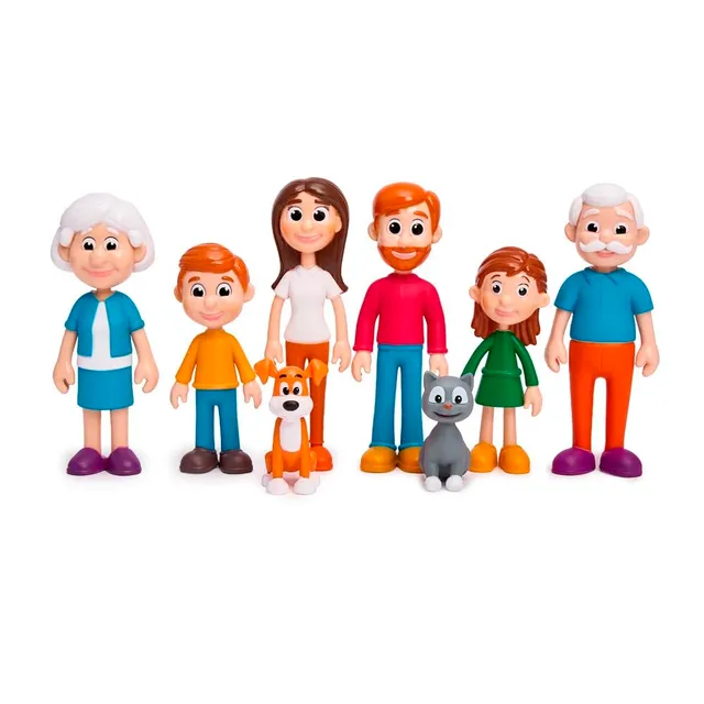 Miniland Famiglia Pelle Chiara Set 8 Figure Educative