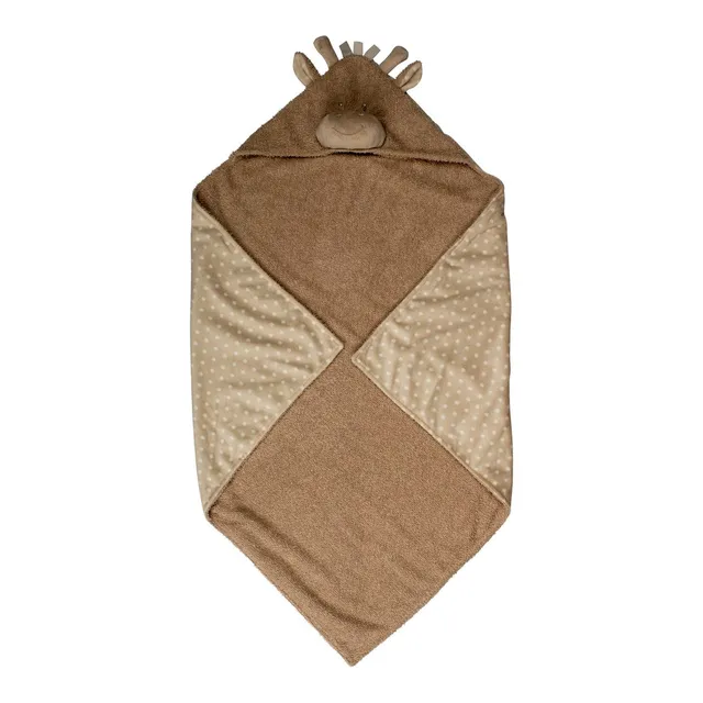 BoJungle B-Bathcape Accappatoio Neonato Giraffa 75x75 cm