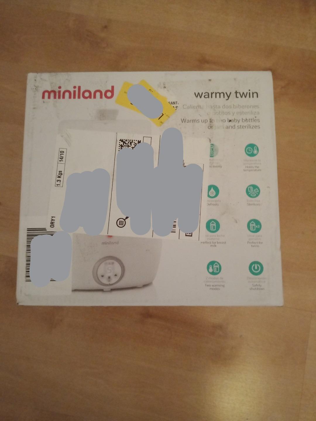 Miniland Alimentazione 89197 Scaldabiberon Doppio Gemelli