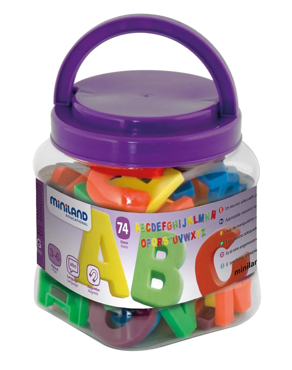 Miniland Giochi Magnetici 97922 Lettere Magnetiche 62 Pezzi
