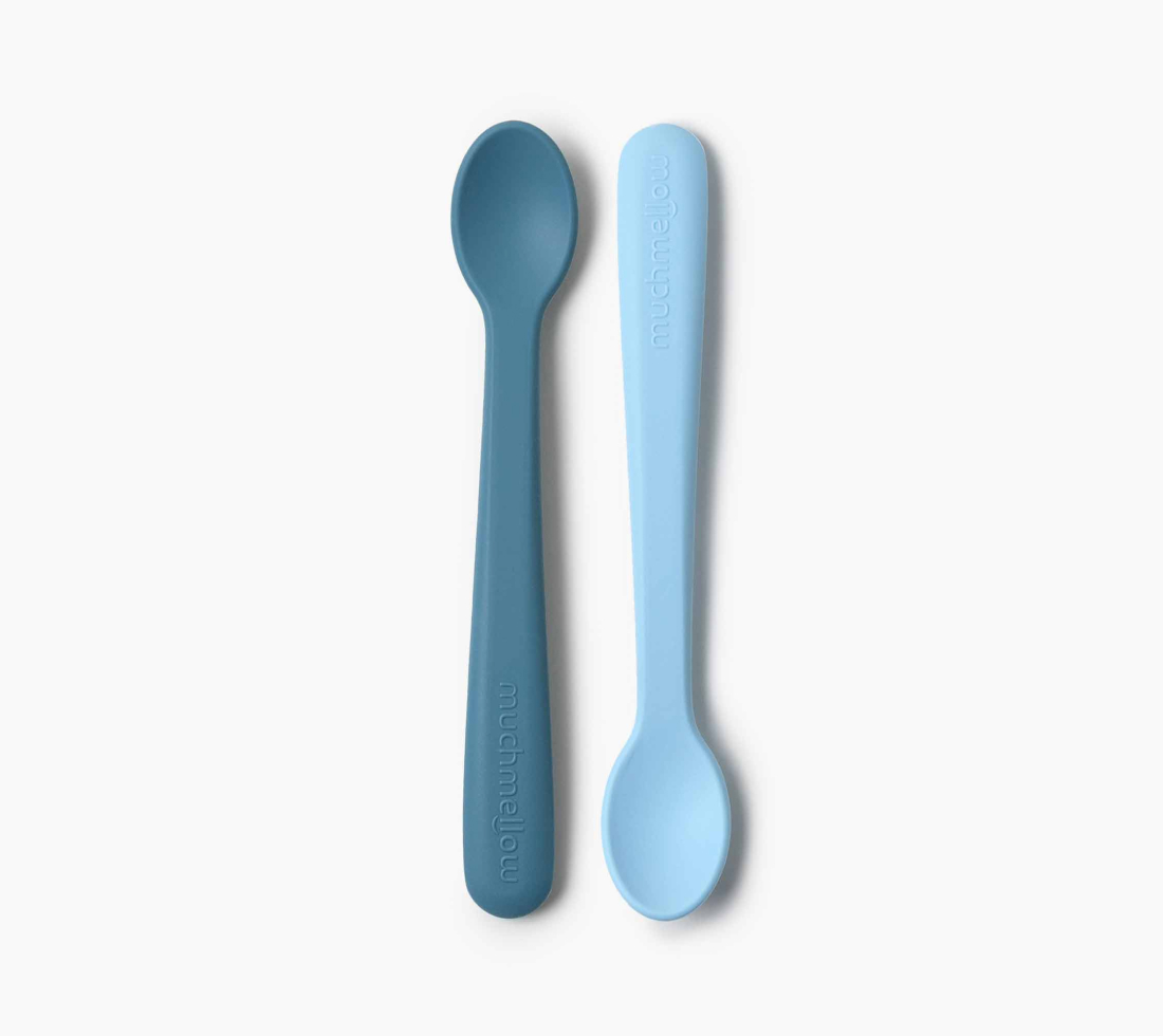 Muchmellow Pappa 2 cucchiai silicone morbidi presa facile