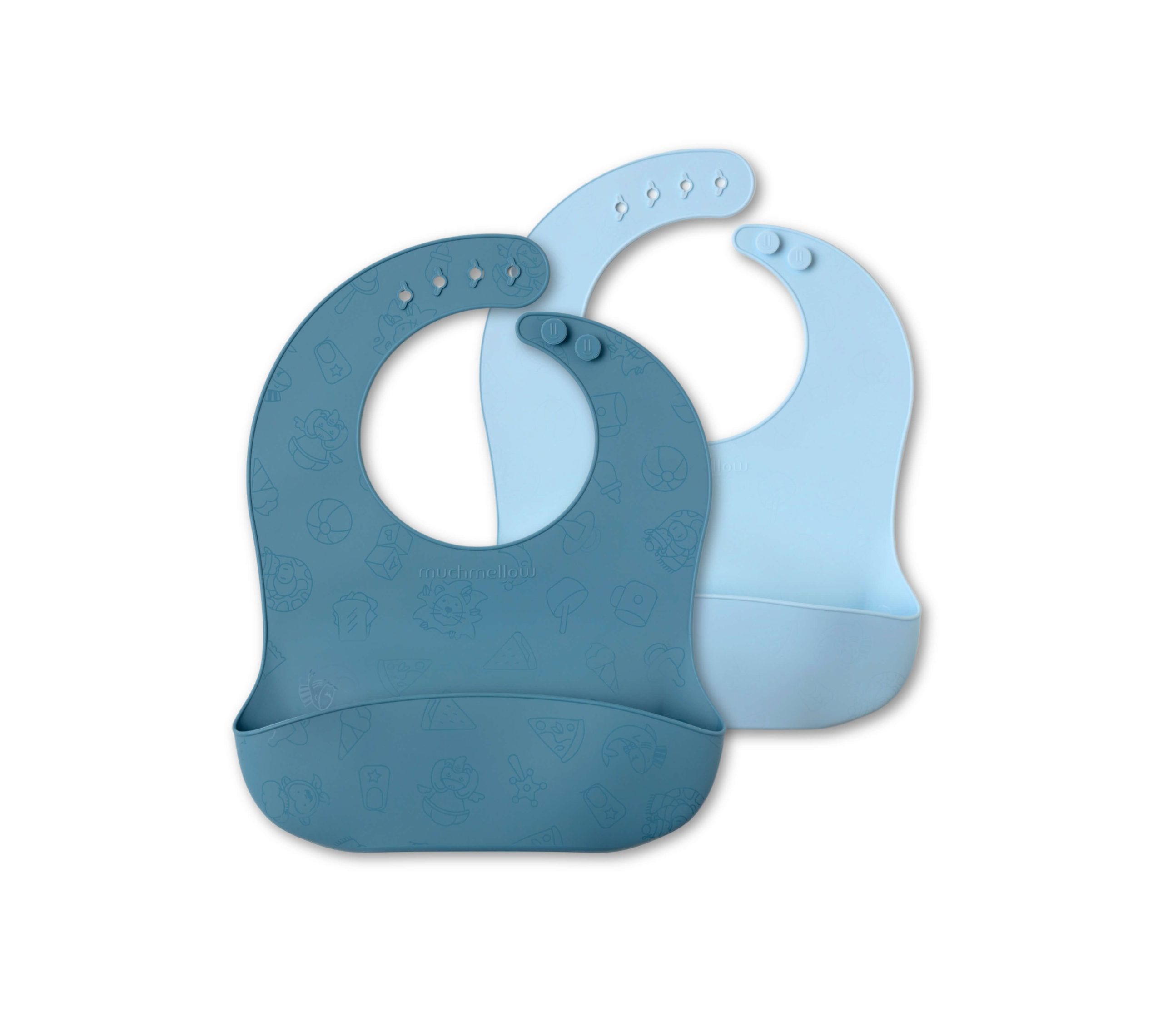 Muchmellow Pappa 2 Bavaglini in Silicone con Tasca