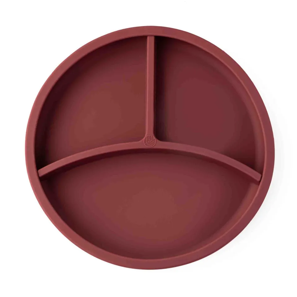 Eco Rascals Silicone Divider Plate piatto silicone bordeaux