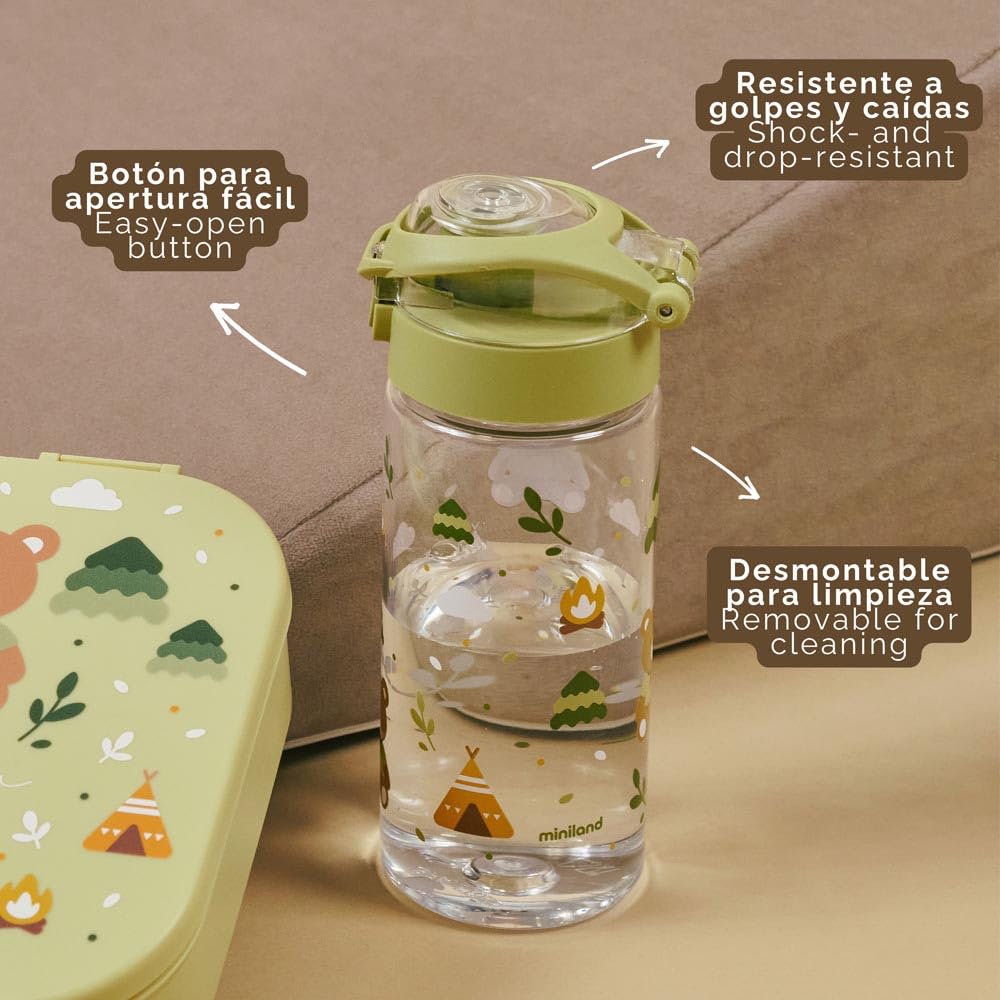 Miniland Junior Bottle Explorer Bottiglia Tritan 500 ml Scuola