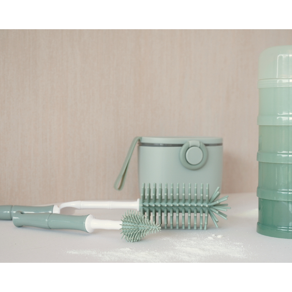 BoJungle Food & Drink scovolino biberon 2 pezzi jade
