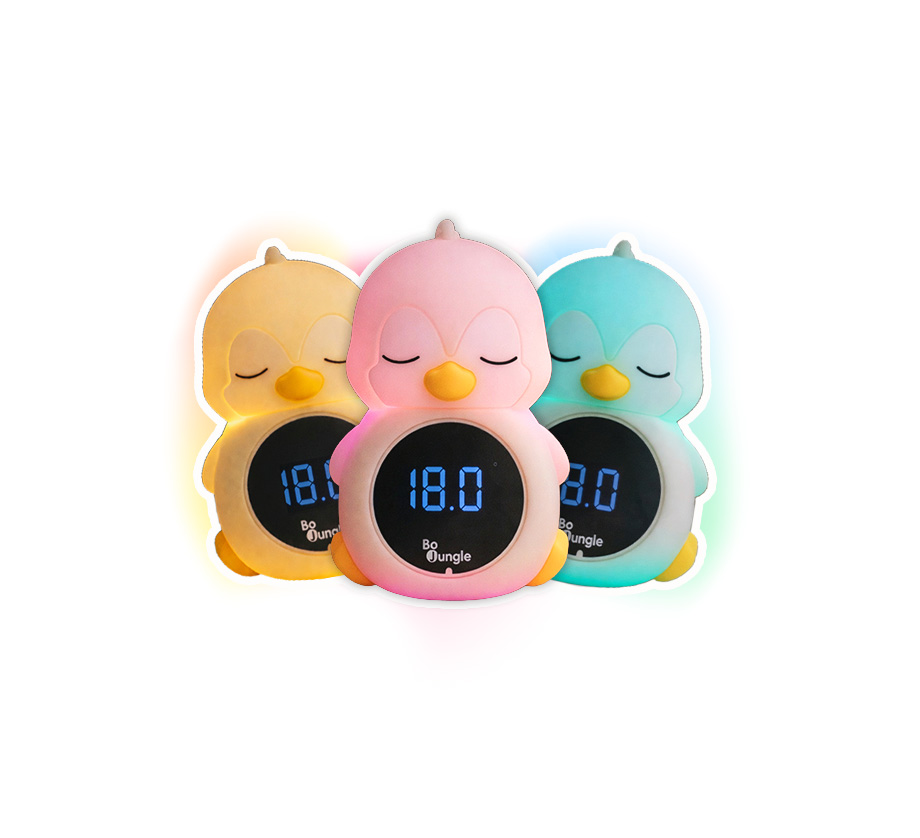 BoJungle termometro bagnetto pinguino 3in1 con luce notte