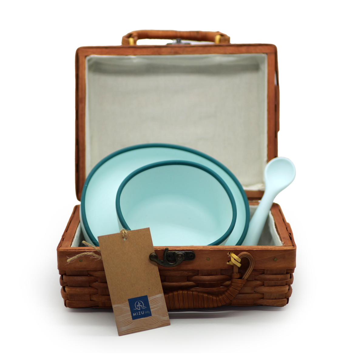 Mizu Baby Taiki Set Pappa Silicone Ventosa con Legno