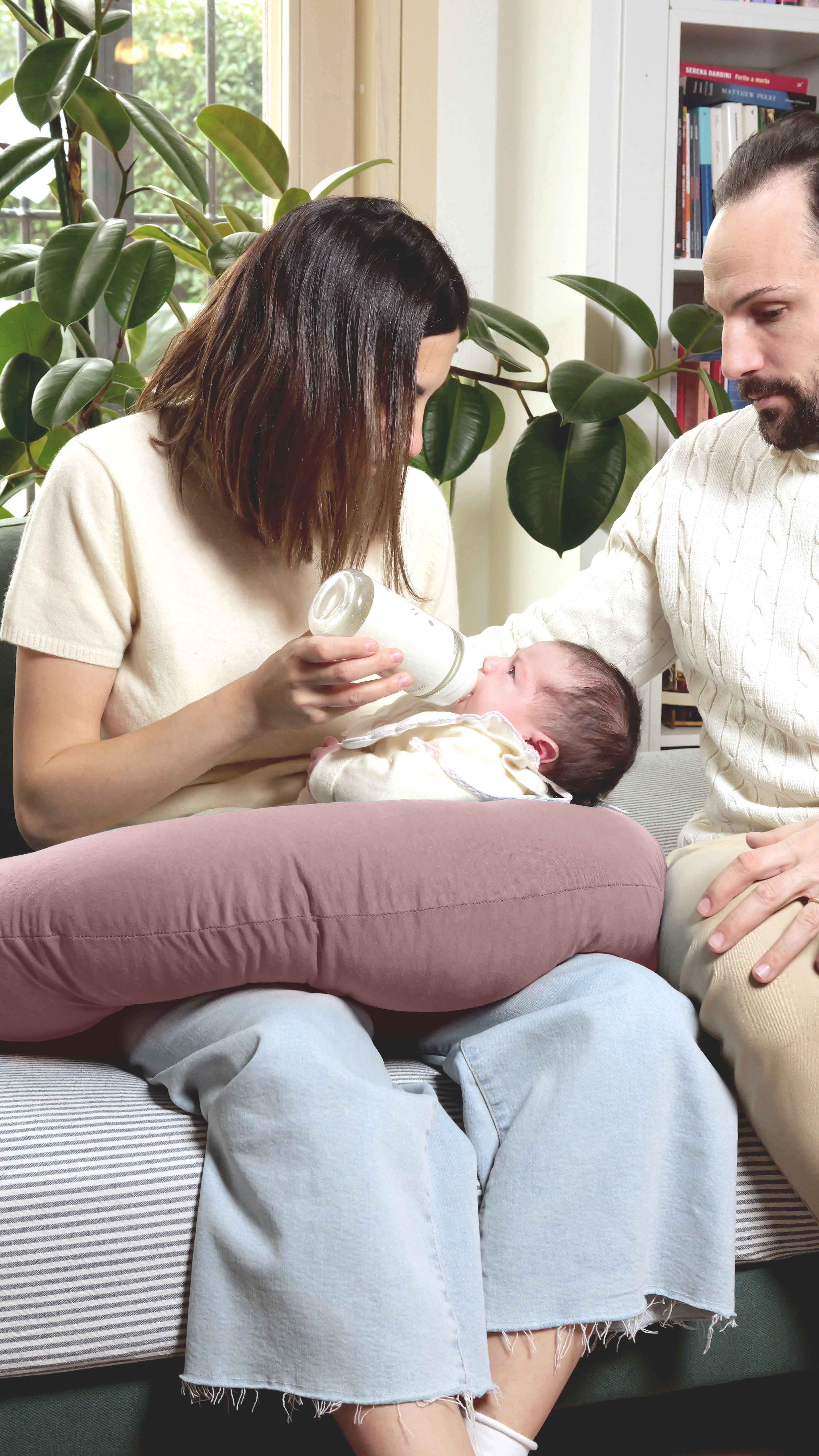 Mizu Baby Mirai cuscino gravidanza allattamento Rosa 166 cm