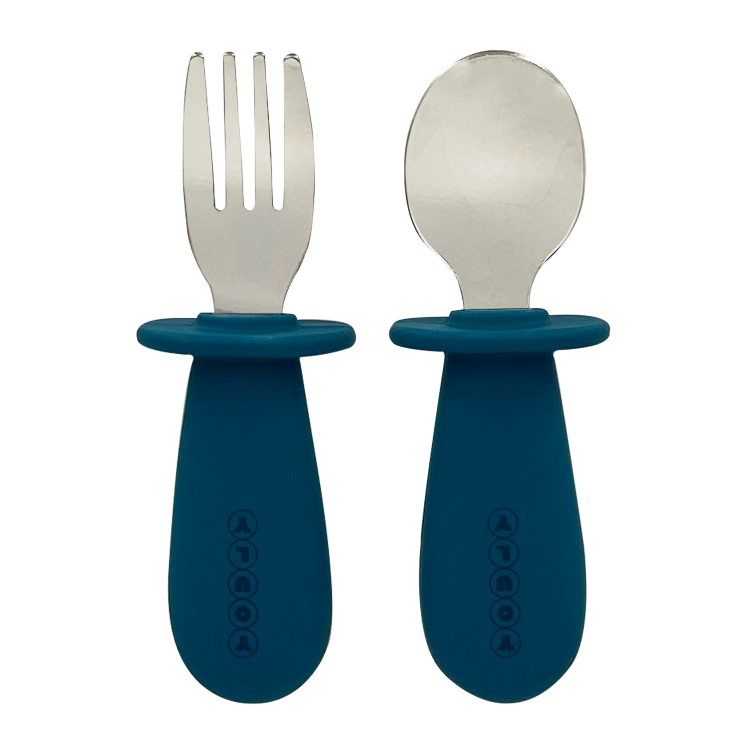 Youly Set pappa piatto ventosa + posate blu