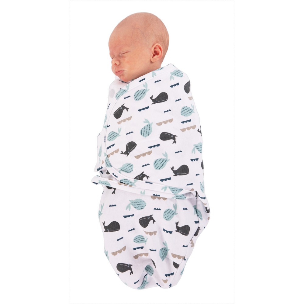 BoJungle Sleep B-Wrap Ocean Whales fascia cotone Small