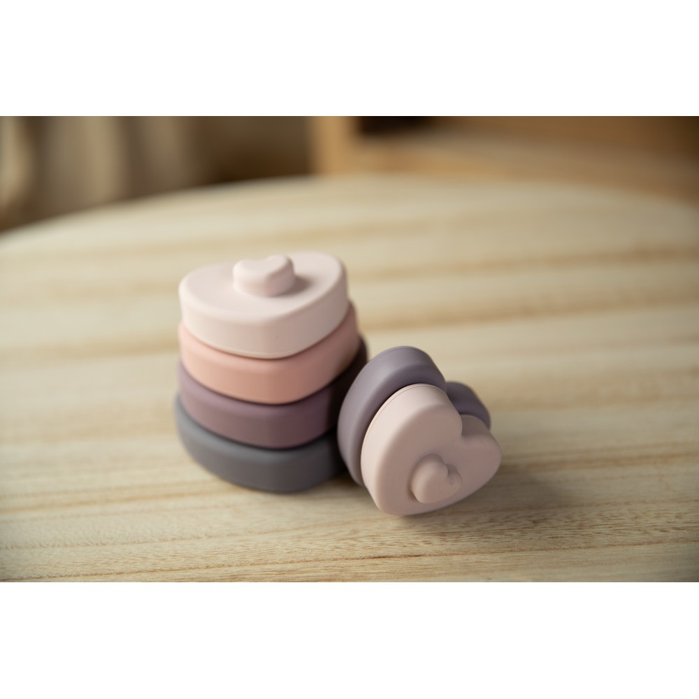 BoJungle B-Silicone Stacking Hearts torre impilabile silicone