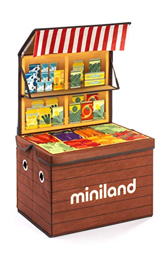 Miniland Scatola Mercat gioco simbolico in tessuto