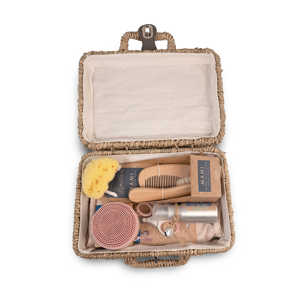 Mizu Baby Noshi Set Regalo Nascita Rosa Seagrass