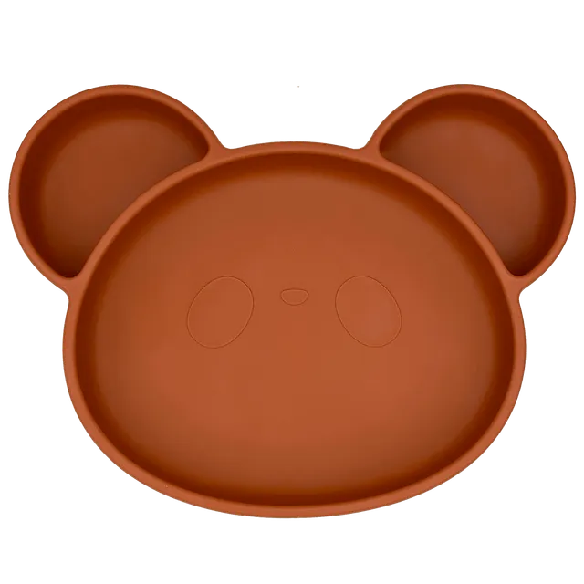Youly Beer piatto orso marrone ruggine ventosa silicone