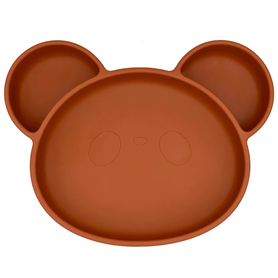 Youly Beer piatto orso marrone ruggine ventosa silicone