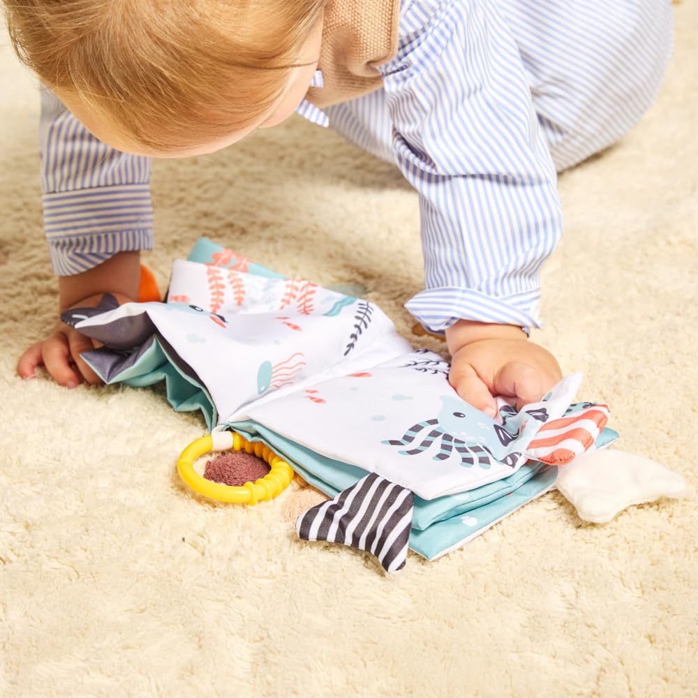 Miniland Baby Oceano libro sensoriale stoffa neonato 0 mesi