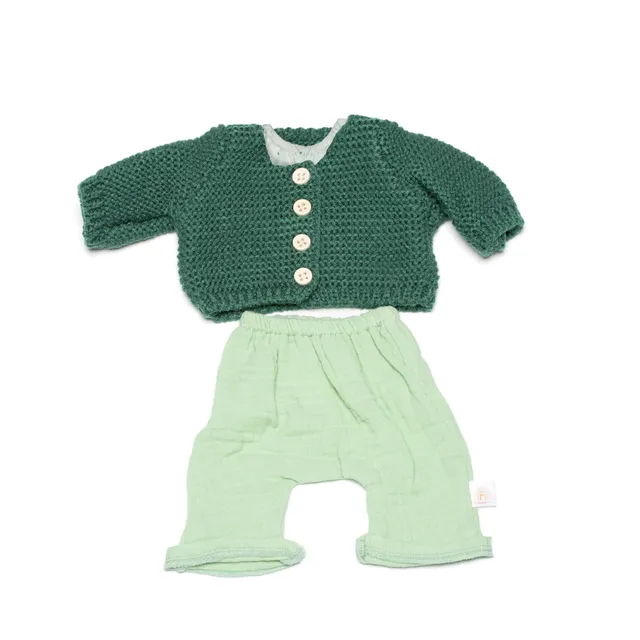 Miniland Bambole Set Ragazzo Forest vestiti bambola 38 cm