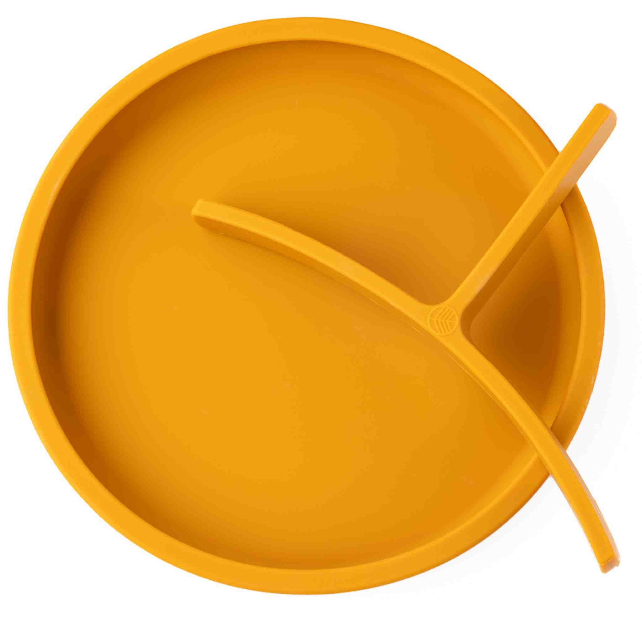 Eco Rascals Silicone Divider Plate piatto silicone senape