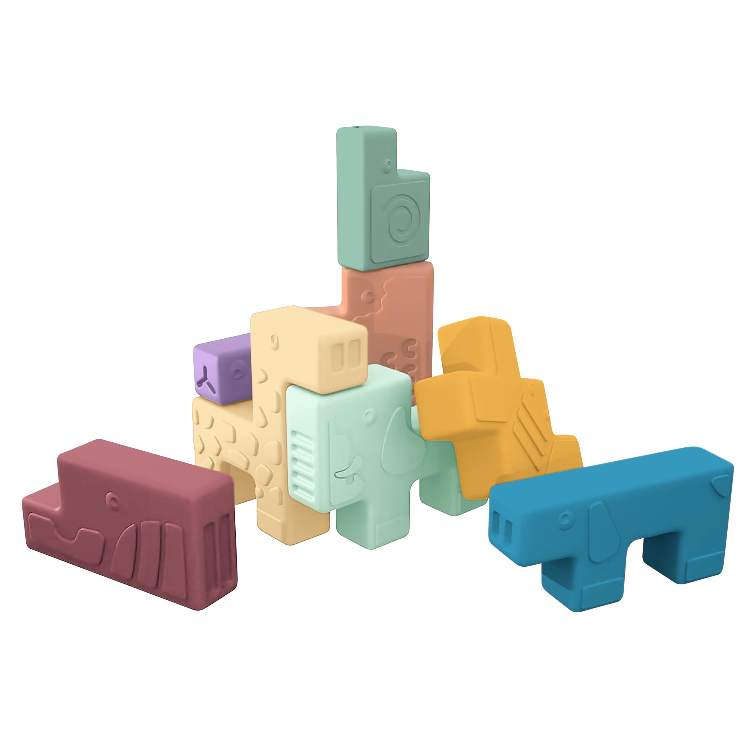 Miniland Soft Animal Blocks puzzle morbido animali 10 pezzi
