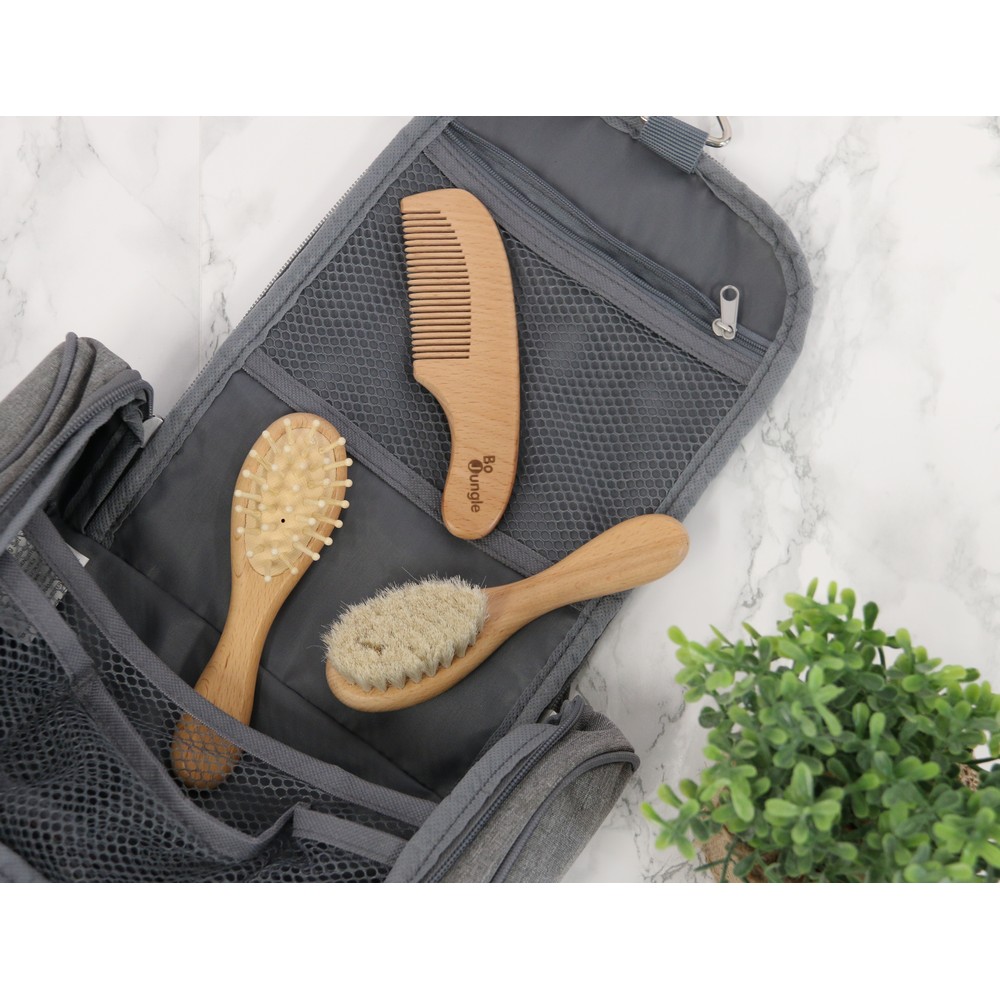 BoJungle Grooming Spazzole Neonato Legno 3 Pezzi Setole Morbide
